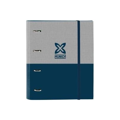 Munich Папка с пръстени Munich Street Син Сив 27 x 32 x 3.5 cm