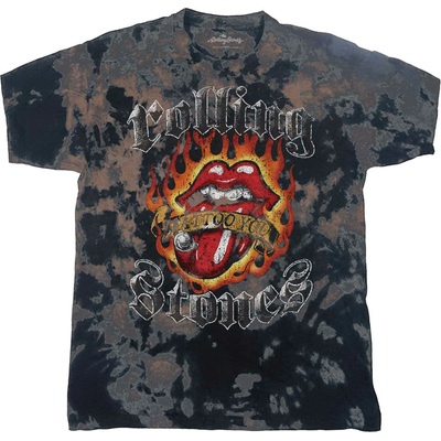 The Rolling Stones Tattoo Flames šedá