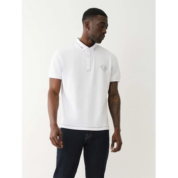 Image 1 of True Religion Блуза с яка True Religion Men's Relaxed Embroidered Short-Sleeve Polo Shirt - Optic White