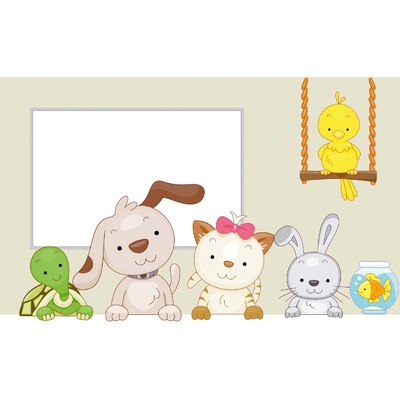 DIMEX ART Флизелинов фототапет животни в училище 375 x 250 см