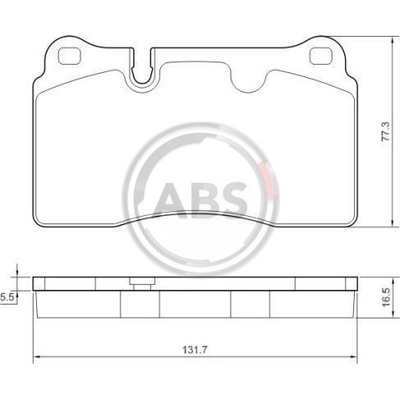 A.B.S. Sada brzdových platničiek kotúčovej brzdy 37614