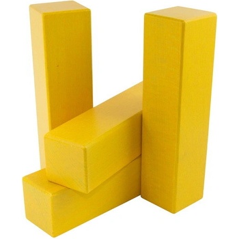 DrKO dřevěný hranol 16 x 4 x 4 cm 1ks žlutá