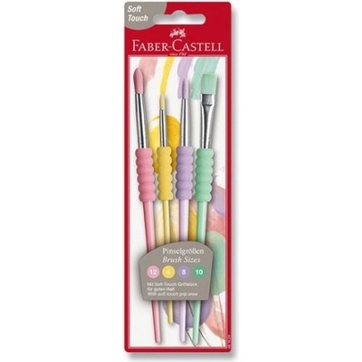 Štětce Faber Castell Soft touch pastelové 4 ks BL Faber-Castell
