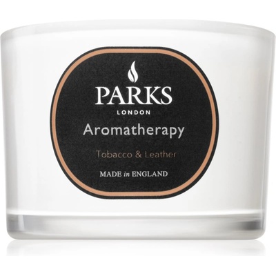 Parks London Aromatherapy Tobacco & Leather ароматна свещ 80 гр