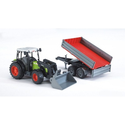 Bruder 1998 Traktor Claas Nectis 267F čelní nakladač sklápěcí přívěs