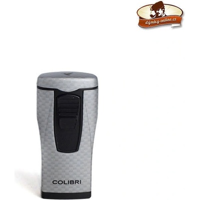 Colibri Doutníkový plynový cigar lighter Monaco II Carbon design Silver 295311