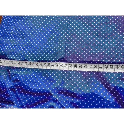 Bavlněná látka Puntíky na modré Plátno metráž š.160 cm