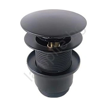 Bathco 0212NE - CLICK-CLACK клапан за мивка без преливник, Ø 6 см, матово черен (BO0050)