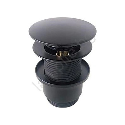 Bathco 0212NE - CLICK-CLACK клапан за мивка без преливник, Ø 6 см, матово черен (BO0050)