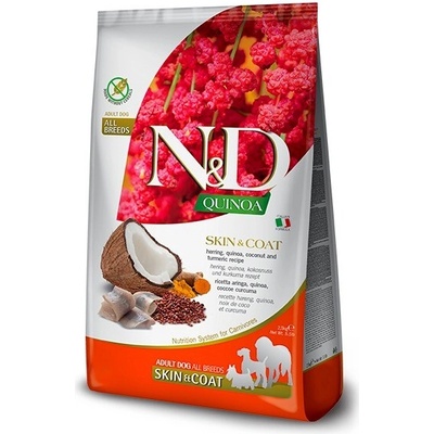 N&D Quinoa Grain Free Skin & Coat Herring & Coconut Adult Medium & Maxi 7 kg