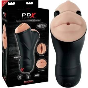  Вибриращ мастурбатор, двойно проникване - Double Penetration Stroker (PIPE0RD508)