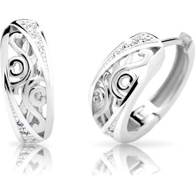 Cutie Jewellery - gold Náušnice Z6462-2134 typu kreole ze zlata se zirkony
