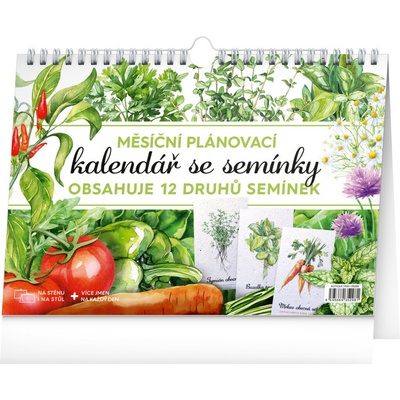 NOTIQUE Mesačný plánovací so semienkami 30 x 21 cm 2026