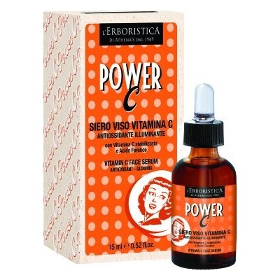 Erboristica POWER C pleťové sérum s vitamínom C a kyselinou ferulovou, rozjasňujúce, antioxidačné 15 ml