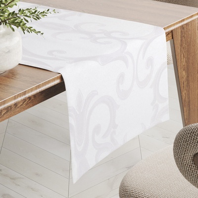 Biante behúň Monako PM-125 Veľký zámocký vzor biely 45x180 cm