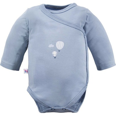 Eevi Zavinovacie body Petite s dlhým rukávom modré balóniky