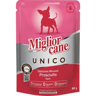 Miglior Cane Unico Adult Mini šunka 80 g