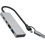 FIXED usb-hub с 4 порта, тъмносив (fixhu-pt-gr)