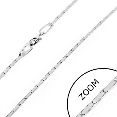 Šperky eshop Řetízek ze stříbra hranatý pás oválů AB24.15