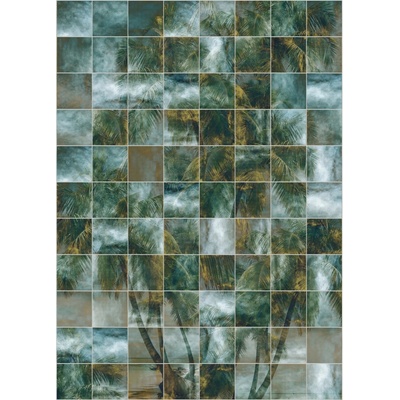 Komar Vliesová fototapeta Palm Puzzle rozměry 200 x 280 cm