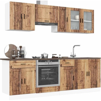 vidaXL Комплект кухненски шкафове от 8 части Kalmar, инженерно дърво (3314849)