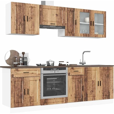 vidaXL Комплект кухненски шкафове от 8 части Kalmar, инженерно дърво (3314849)