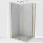 Mexen Velar плъзгаща се душ кабина 110 x 100 см, прозрачна, със златисто четкано (871-110-100-01-55)