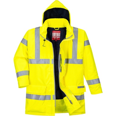 Portwest hi-vis bizflame s778 / Огнеупорен светлоотразителен дъждобран, антистатичен - hv жълт m (s778yerm)