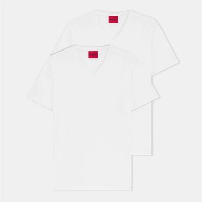 Hugo Тениска Hugo Short Sleeve V Neck T Shirt - White