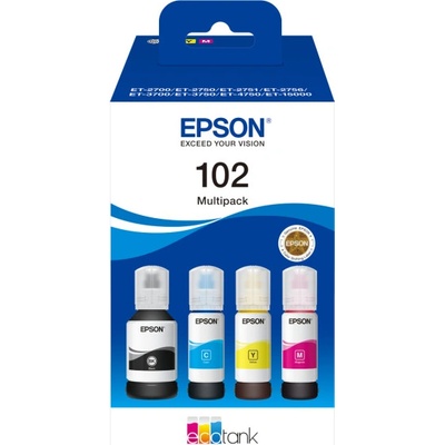 Epson Мастилена касета, EPSON, EcoTank Multipack, черно, циан, магента, жълто (C13T03R640)