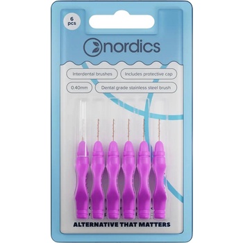 Nordics Кръгли интердентални четки, 0.4 mm, 6 броя