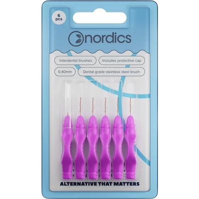 Nordics Кръгли интердентални четки, 0.4 mm, 6 броя