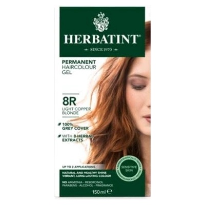 Herbatint permanentní barva na vlasy světle měděná blond 8R 150 ml
