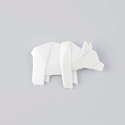 Stehlík Design porcelánová brož medvěd bílá