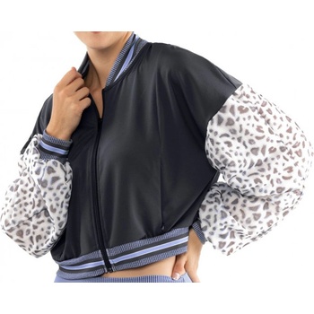 Lucky in Love Дамска блуза с дълъг ръкав Lucky in Love On The Prowl Prowl Cropped Bomber Jacket Women - Многоцветен