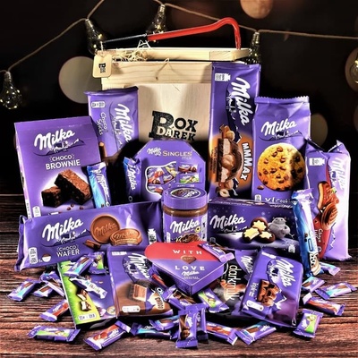 Dárková bedna s čokoládou Milka XXXL Akce