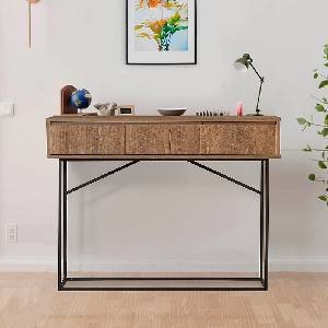 TopMebel Конзола Amedeo TopMebel меламин - метал в орех 120x36x90cm