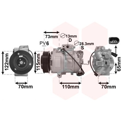 Kompresor klimatizace VAN WEZEL 7600K018