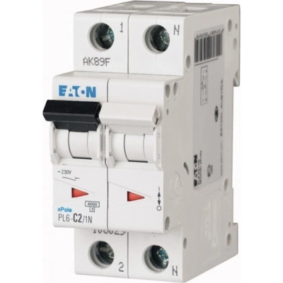 Eaton 1P+NC 2A 6kA AC PL6-C2/1N 106029