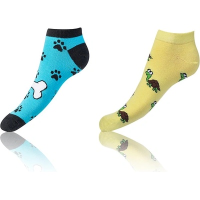 Bellinda CRAZY IN-SHOE SOCKS 2x BE481025 žltá svetlo modrá čierna