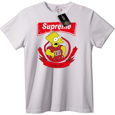 NOONEBRAND Тениска Bart Simpson Supreme - 2XL, White