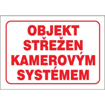 Značka Objekt střežen kamerovým systémem, hliník, 210 × 297 mm BZ AET02