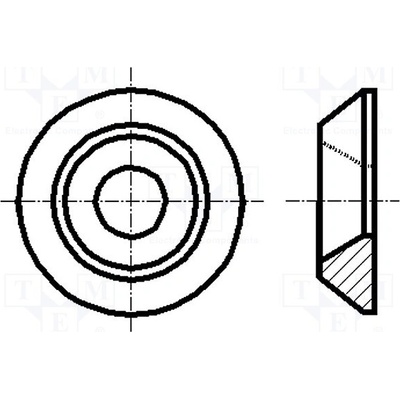BOSSARD 1184172 Podložka; pro šrouby se zápust.hlavou; M5; D=16mm; h=2,8mm