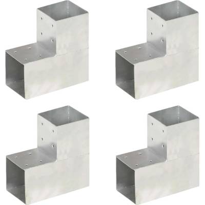 OMAXI Trámová spojka 4 ks ve tvaru L pozinkovaný kov 101 x 101 mm 834009