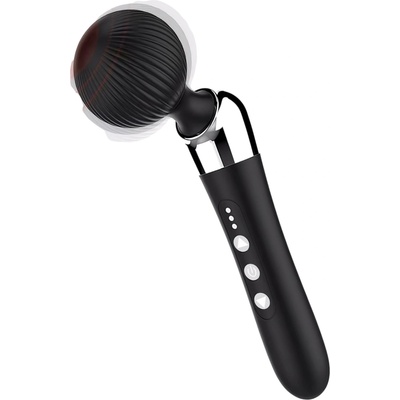 Извит, акумулаторен масажор вибратор (черен)