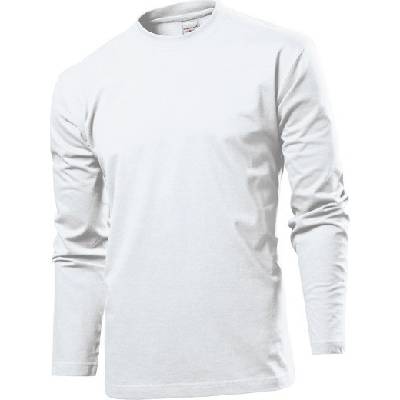 Pohodlné triko Stedman s dlouhým rukávem eko-bavlna 185 g/m Bílá