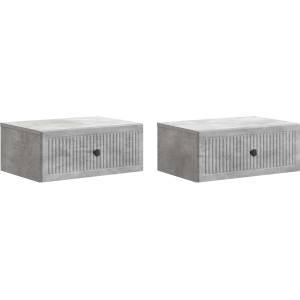 vidaXL Нощен шкаф 2 бр. Бетонно сиво 49 x 34, 5 x 20 см (897942)