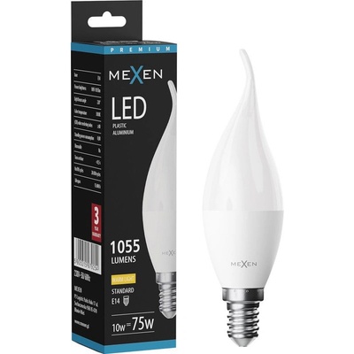 Nova Крушка LED пламък E14, C37, 10W, Топла - 3000K, 1055 lm - L106-E14-1030-01 (L106-E14-1030-01)