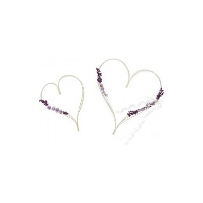 Ratanové srdce fialové kytičky – Zboží Dáma