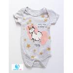 Myrat Baby Бебешко боди с еднорог, сиво